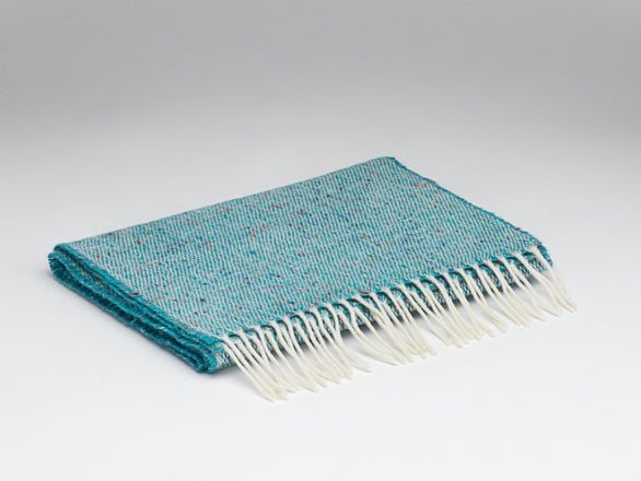 McNutt Lambswool & Tweed Scarf - Peacock