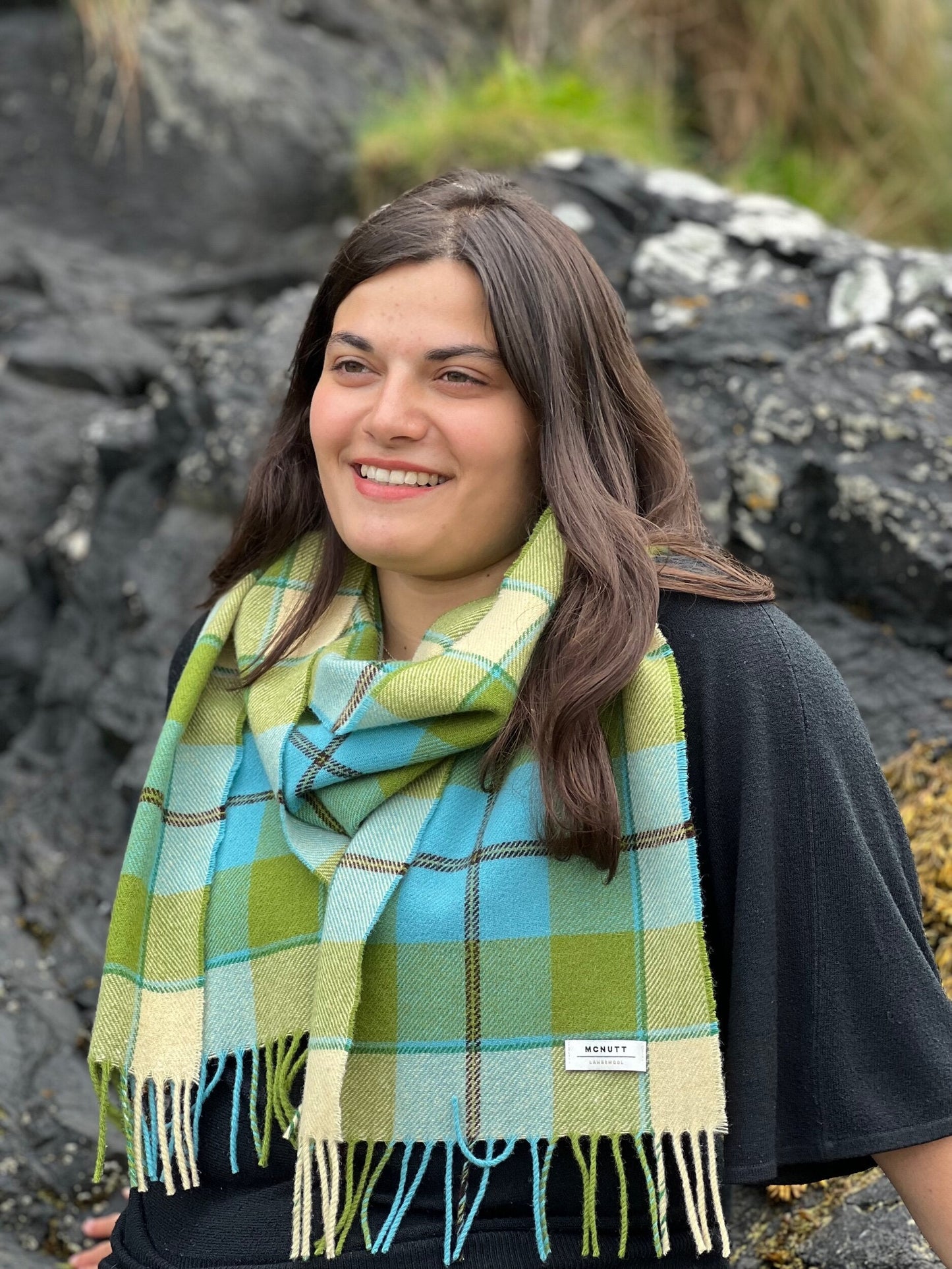 McNutt Lambswool Scarf - Spring Plaid
